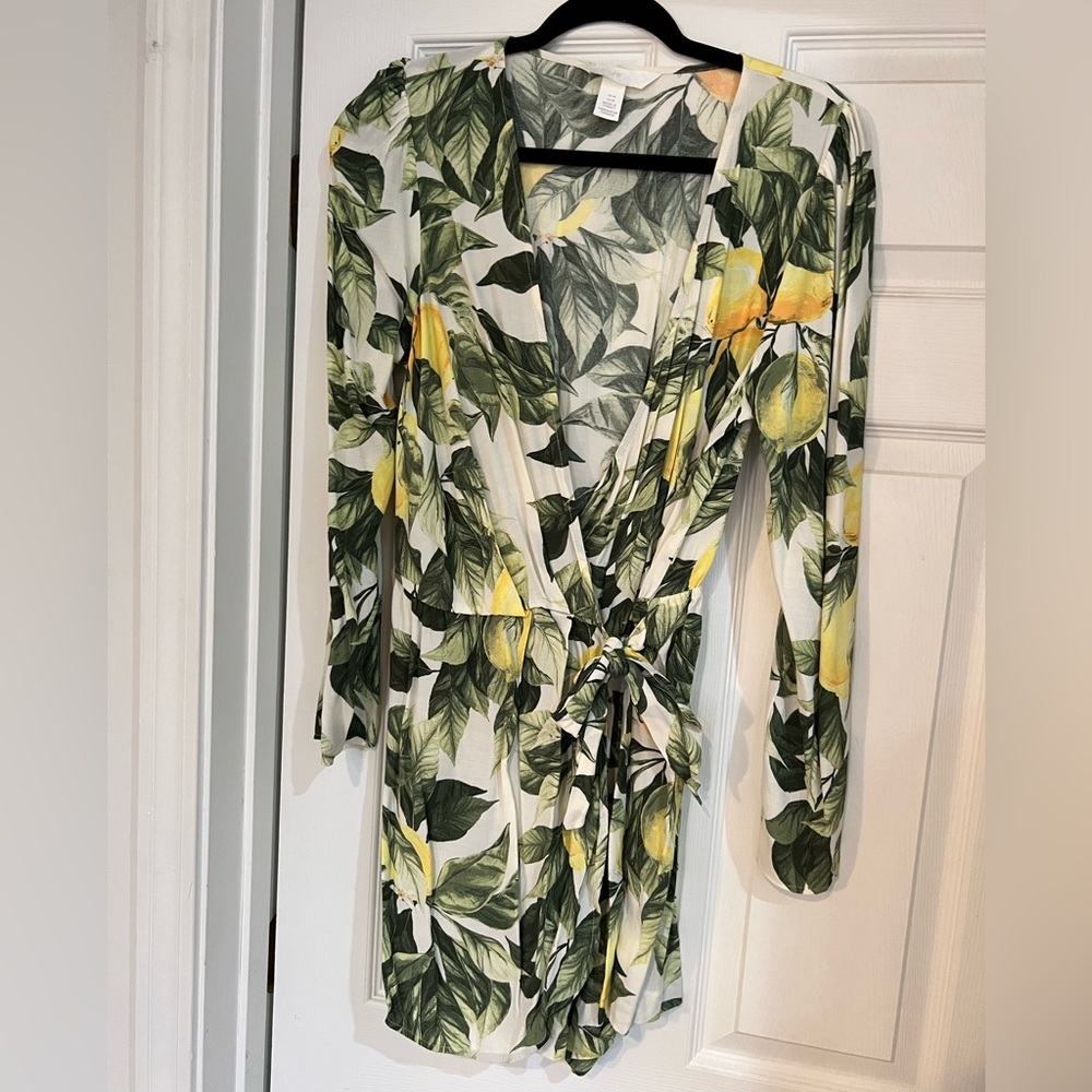 H&M Lemon Wrap Romper